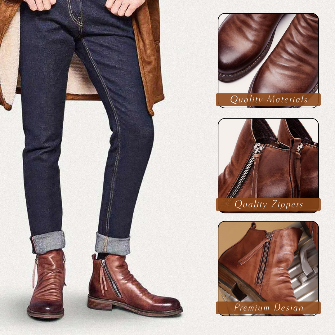 Herren Chelsea Stiefel Elegantes Leder