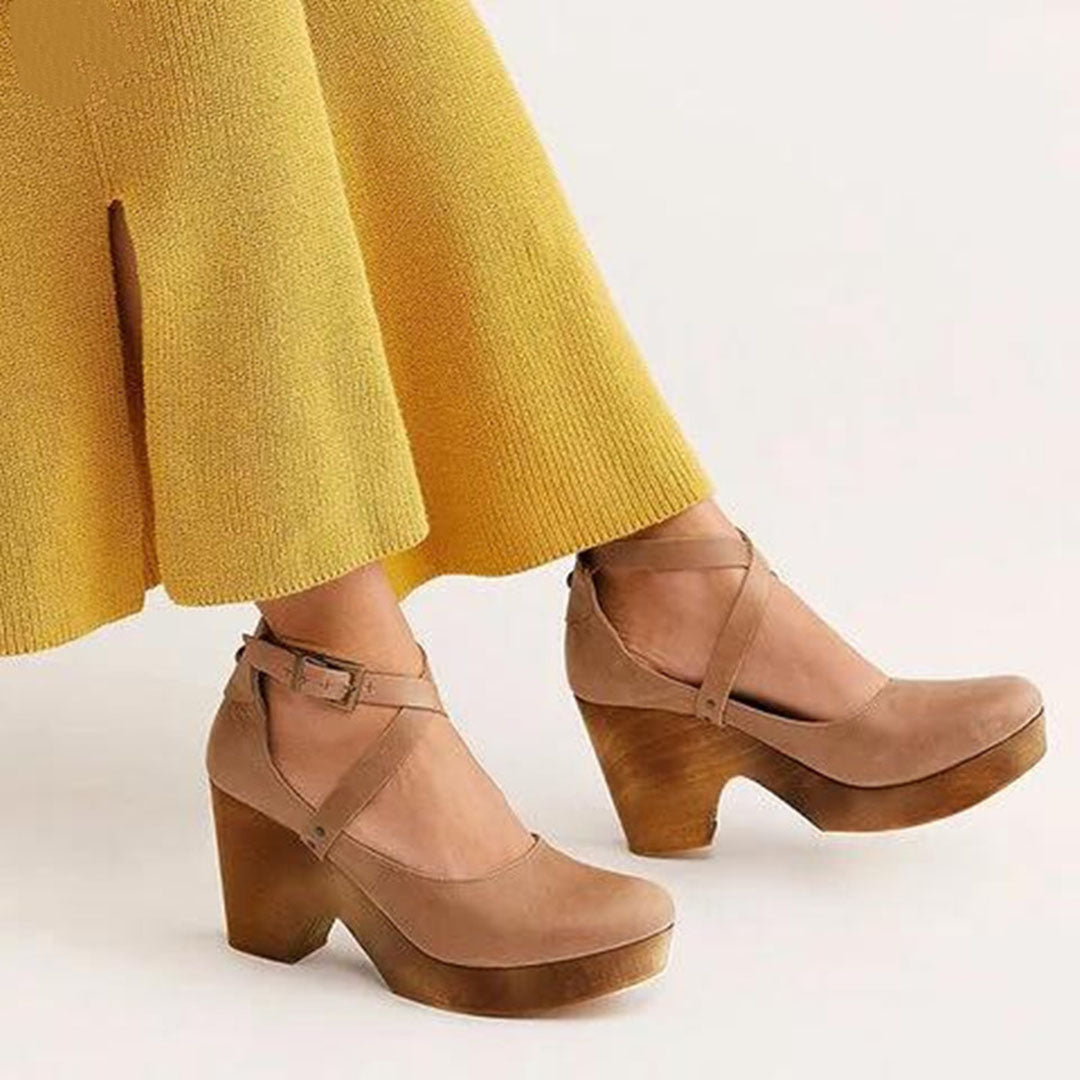 Damen High Heels Wedge Schuhe Elegant