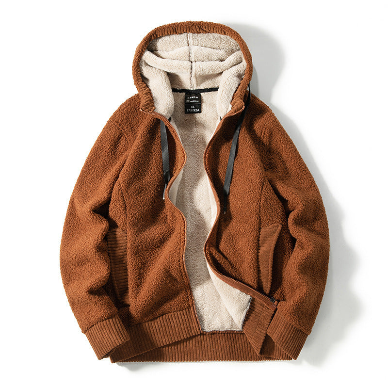 Herren Fleece-Kapuzenpullover Gefüttert Warm