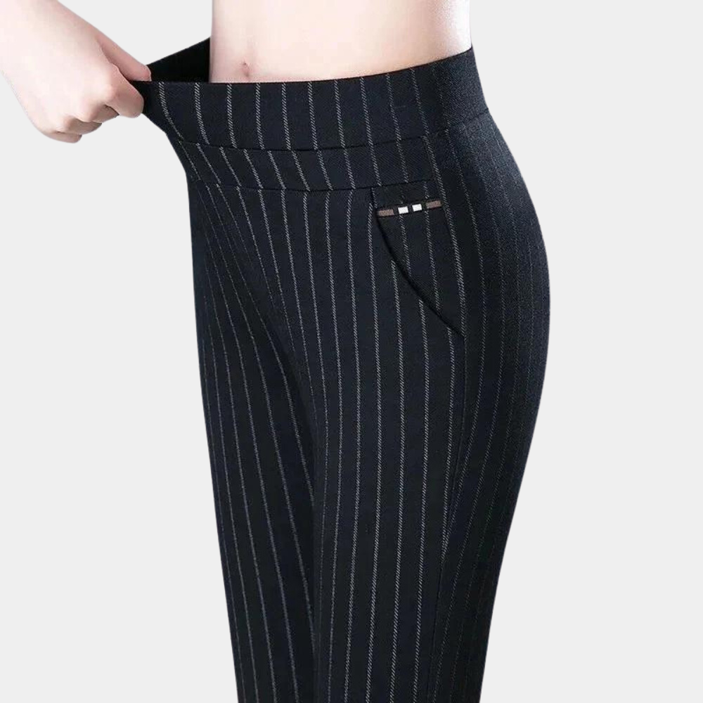 Elegante Damenhoose Hohe Taille Stretch Slim Fit