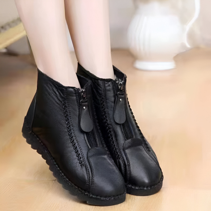 Orthopädische Schuhe Damen Komfortabel Leder Braun