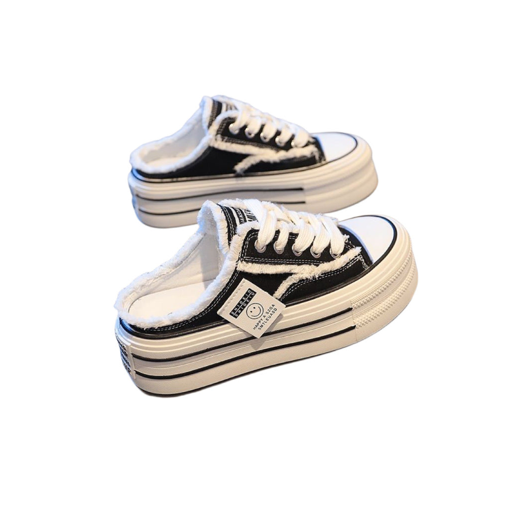 Damen Plattform Sneaker Plüsch