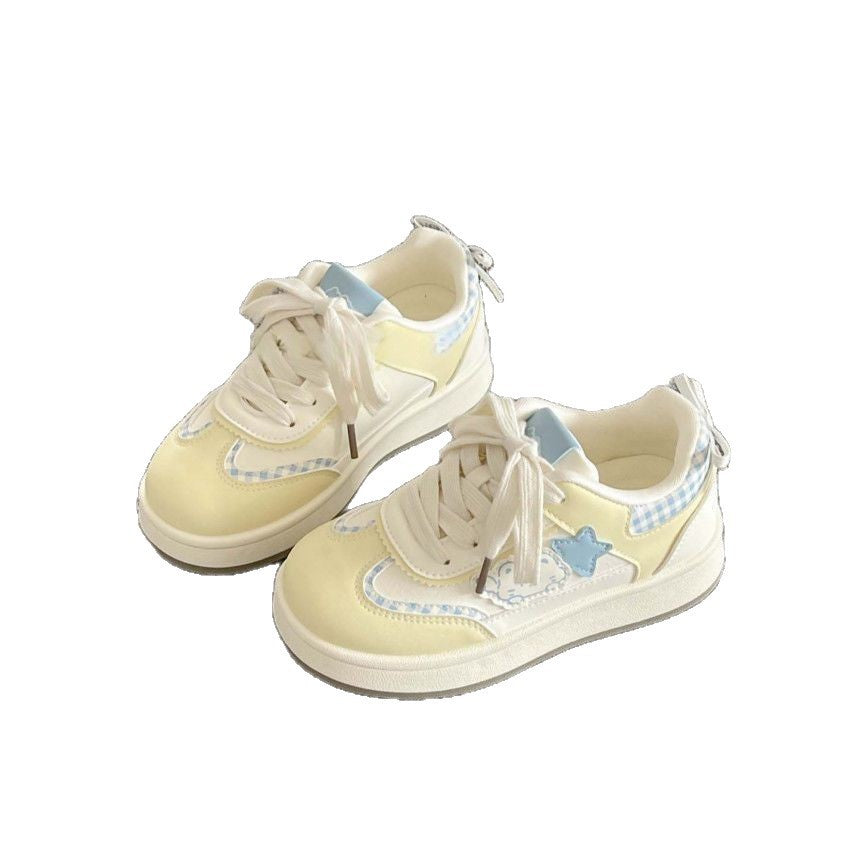 Damen Sneaker Bequem Trendig Leder
