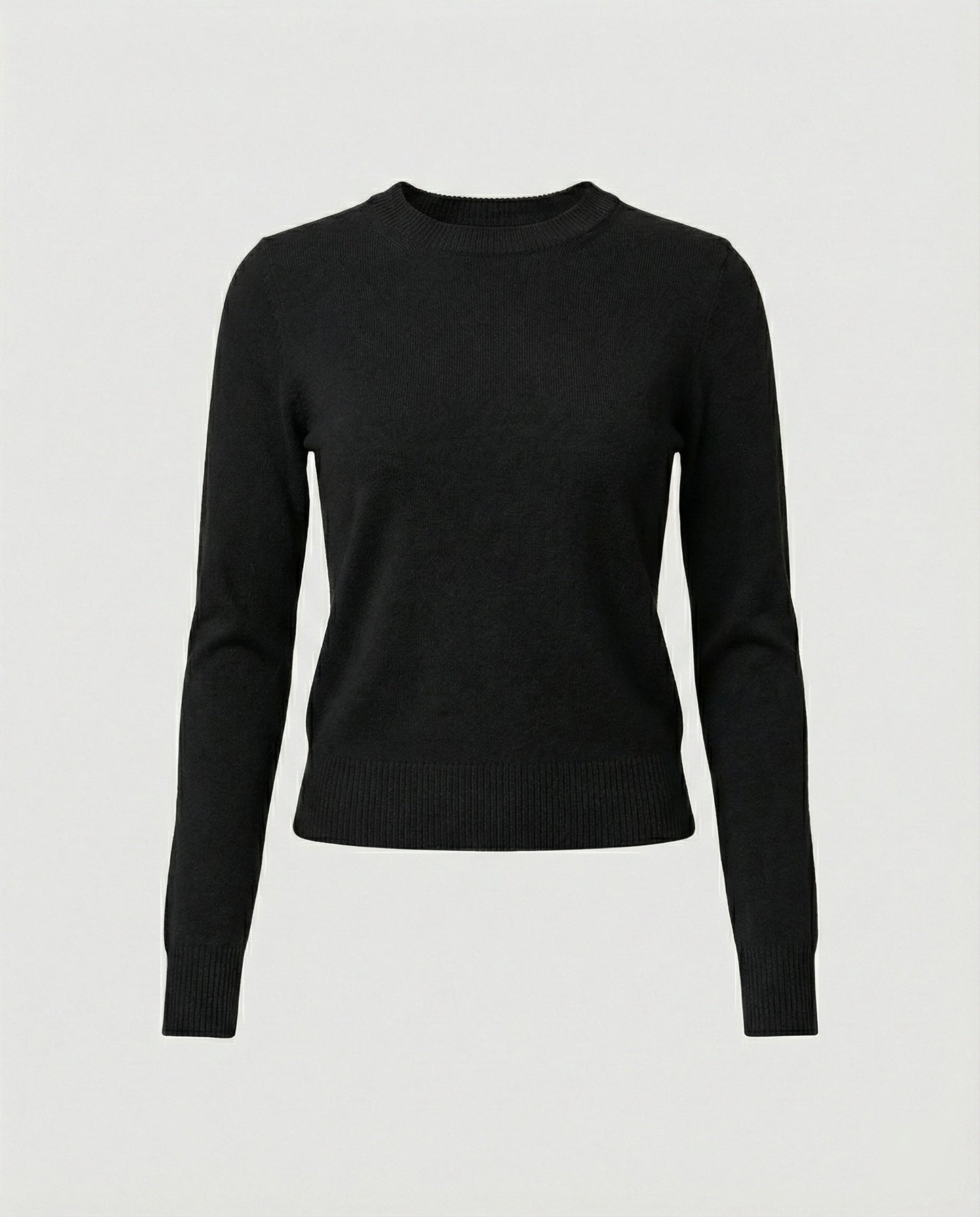 Damen Wollpullover Rundhals Schlank Winter