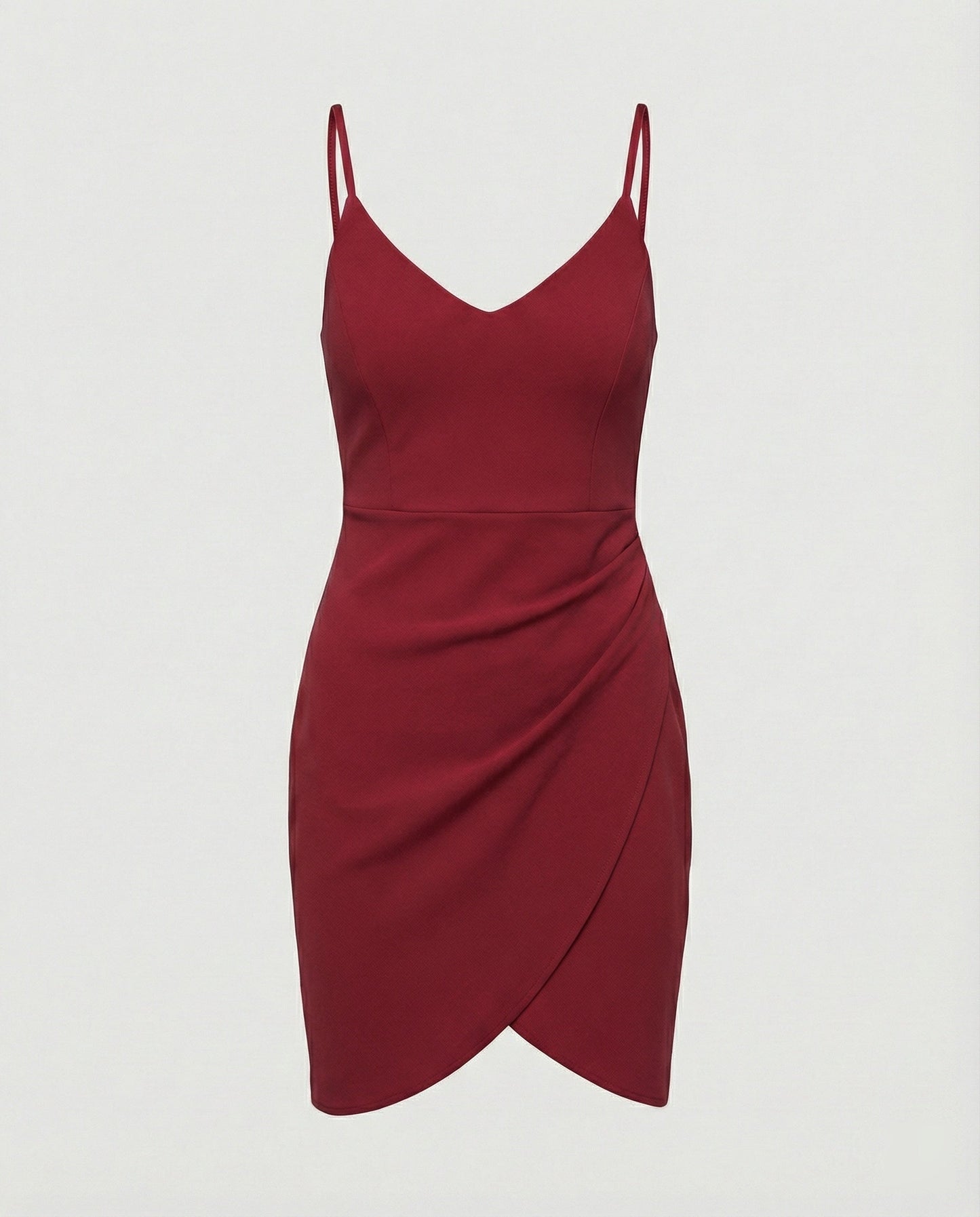 Damen Wickelkleid Spaghettiträger Elegantes Sommerkleid