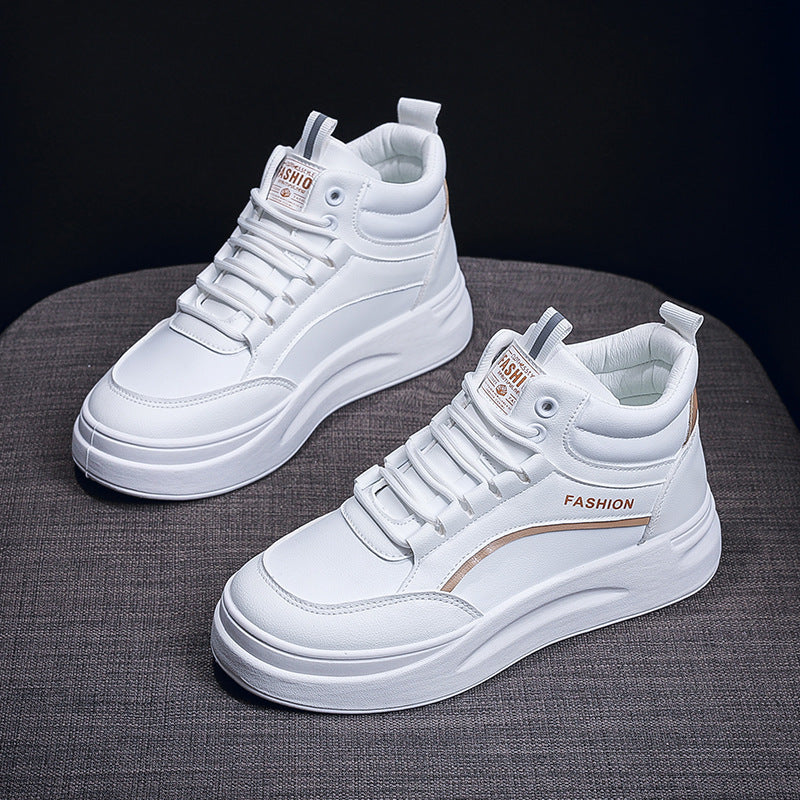 Damen High- Sneaker Dicke Sohle Weich