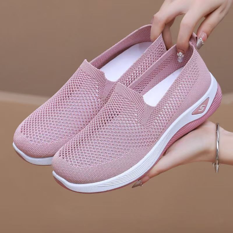 Damen Sneaker Slip-On Atmungsaktives Mesh Leicht