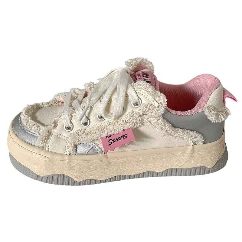 Damen Sneaker Chunky Weiches Obermaterial