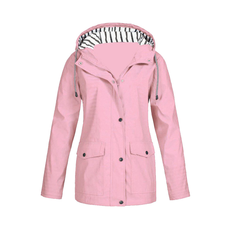 Damen Regenjacke Wasserdicht Mit Kapuze