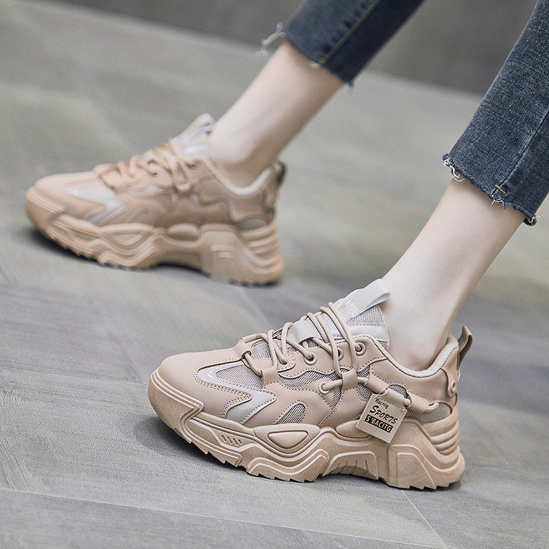 Damen Laufschuhe Sportlich Chunky Atmungsaktiv Sneaker