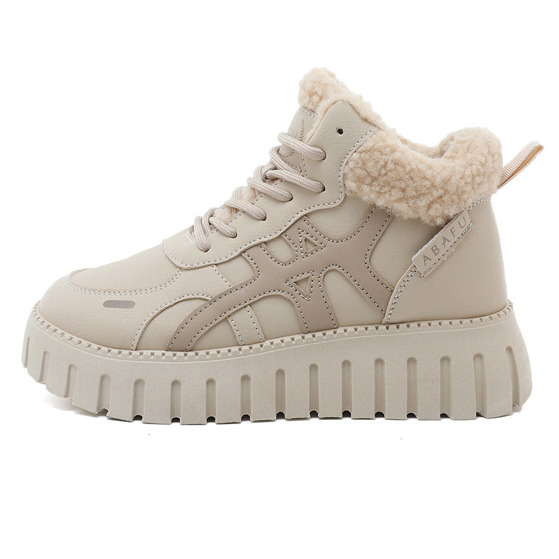 Damen High- Sneaker Flauschig Warm Winter