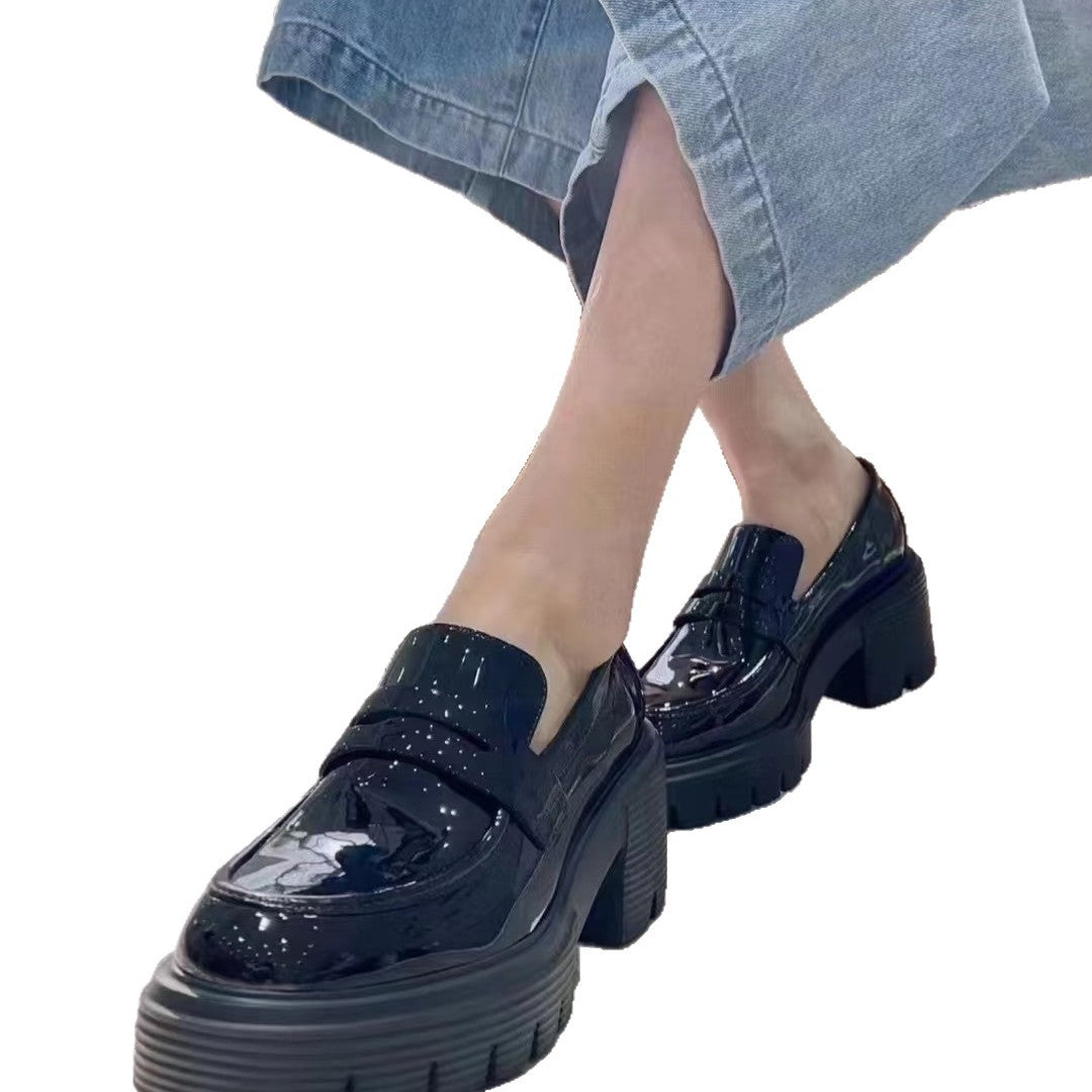 Damen Loafers Elegante Schuhe Komfortabel Blockabsatz