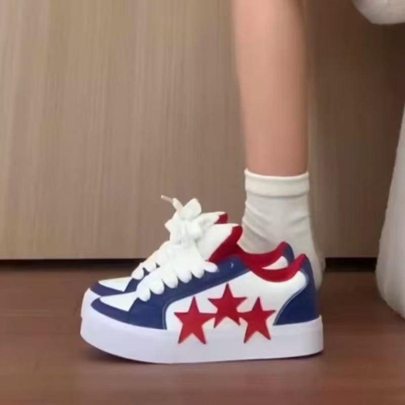 Damen Sneaker mit Sternen Applikation und Comfort-Sohle