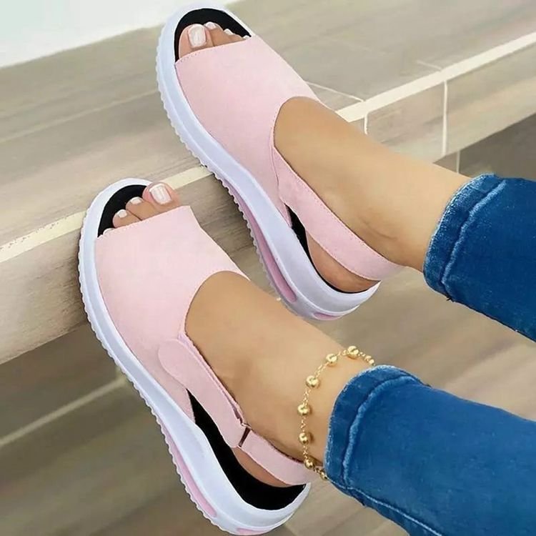Damen Sandalen Elastisch Bunt Sommer