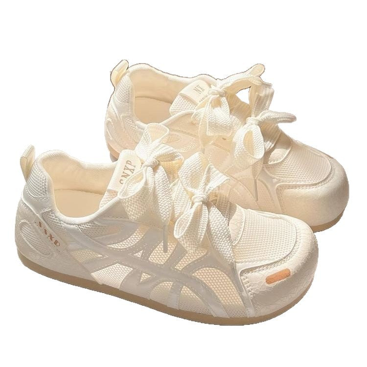 Damen Sneaker Atmungsaktives Mesh Schleifenoptik