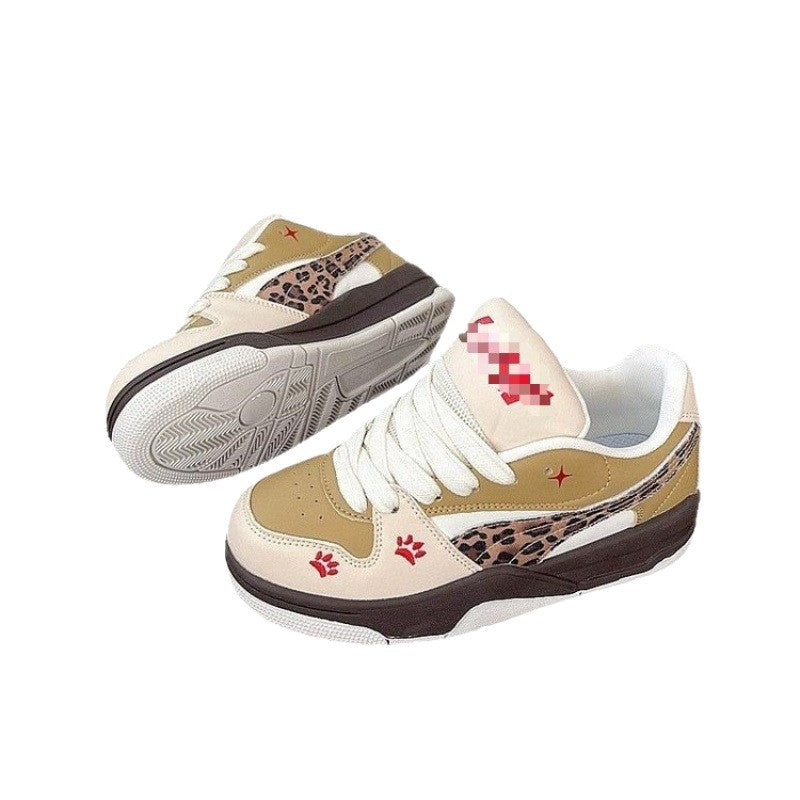 Damen Sneaker Sportlich Animalprint Bequem
