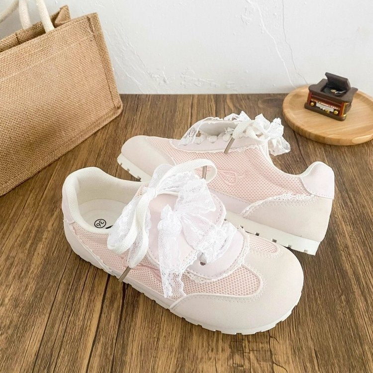 Damen Sneaker Spitze Atmungsaktives Mesh