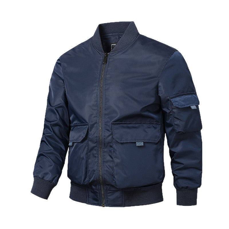 Herren Bomberjacke Elastisch Mit Taschen Sportlich