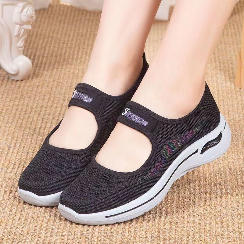 Damen Slip-On Sneaker Elastisch Bequem Weite Passform