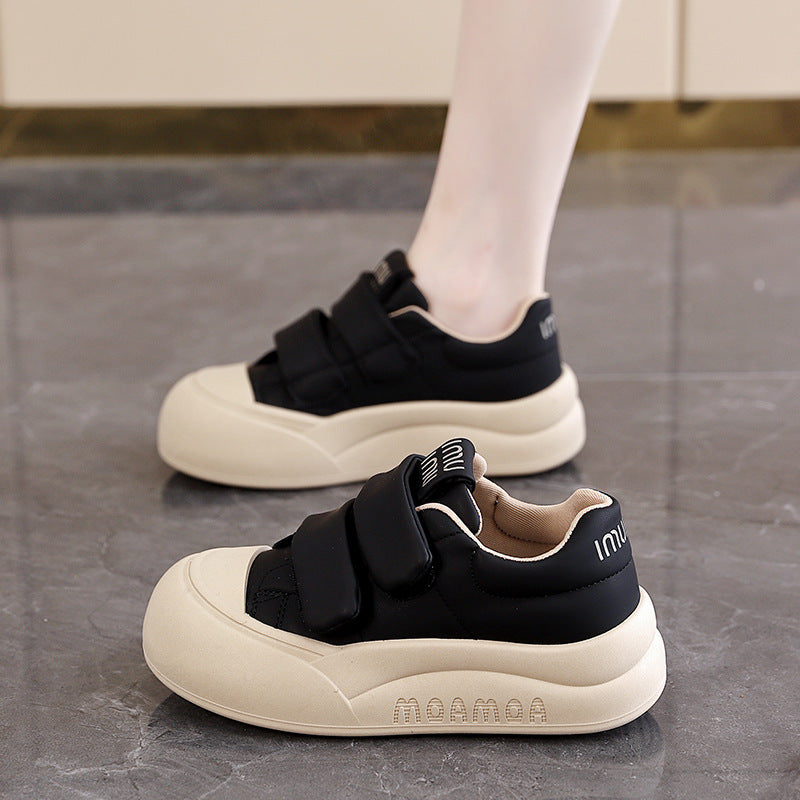 Damen Sneaker Bequem Klettverschluss Weiches Innenfutter