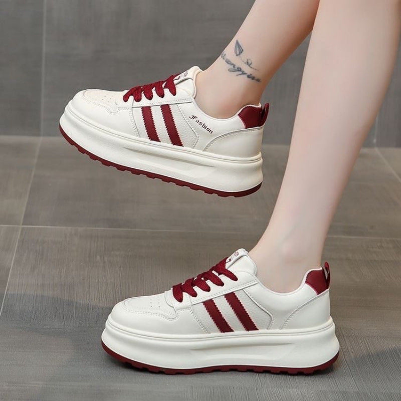 Damen Sneaker Plateau Atmungsaktives Material
