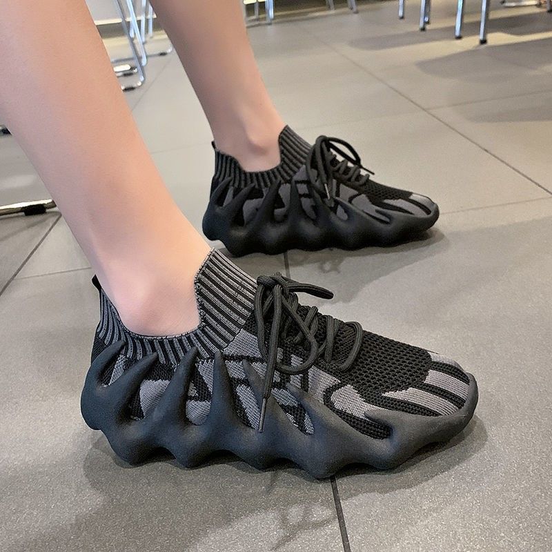 Damen Sneaker Stretch Obermaterial Rutschfeste Sohle