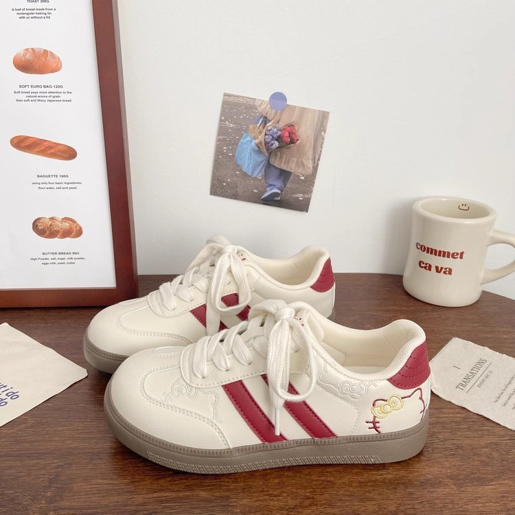 Damen Sneaker Hello Kitty Weiches Leder