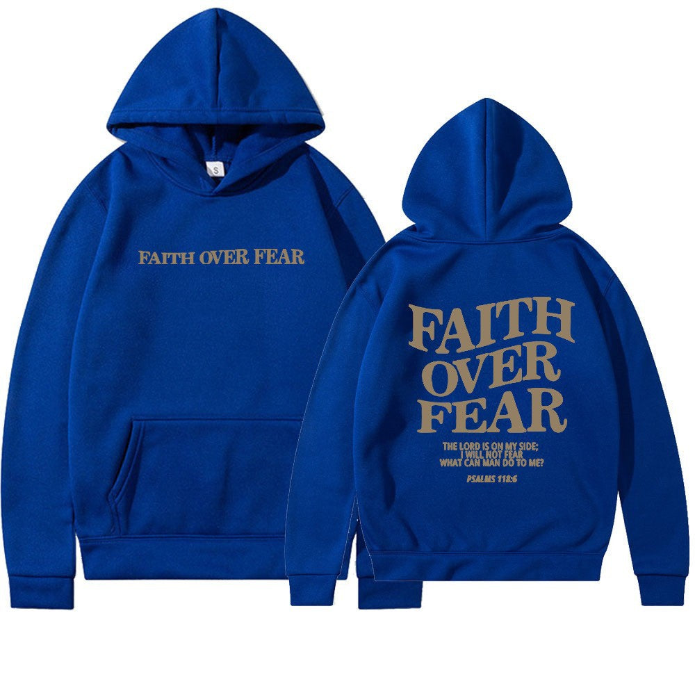 Damen Hoodie Faith Over Fear Motiviert