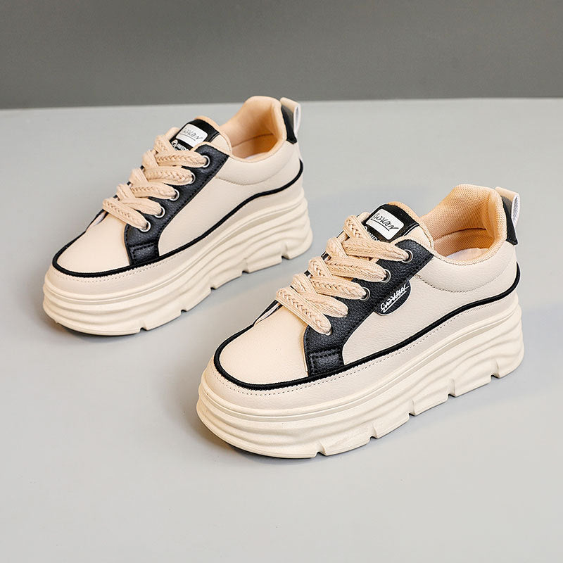Damen Plateau Sneaker Ergonomisch Bequem