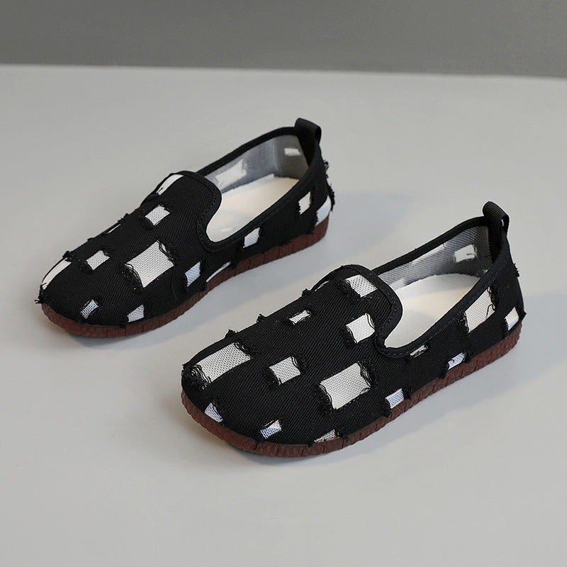 Damen Slip-On Schuhe Atmungsaktives Lochdesign Sommer
