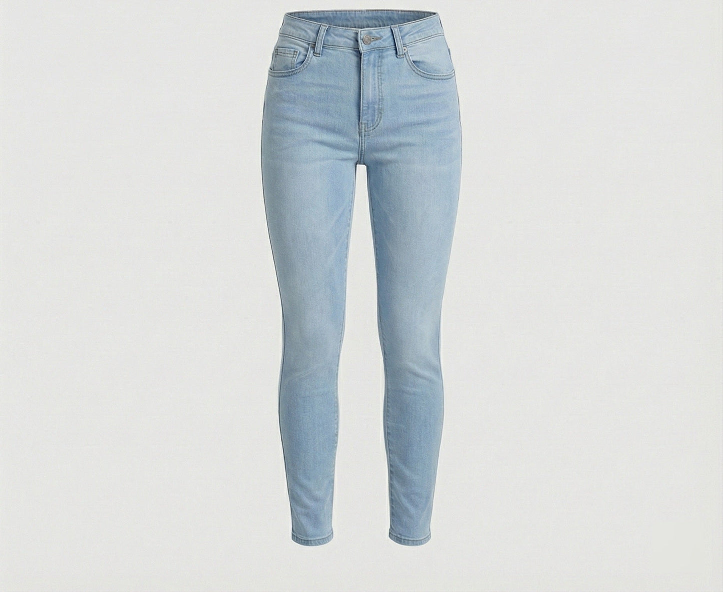 Damen Hochtaillierte Cargo-Hose Slim-Fit Modern
