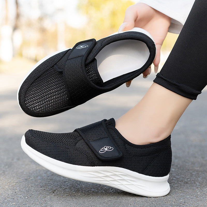 Damen Komfortschuhe Mit Klettverschluss Bequem