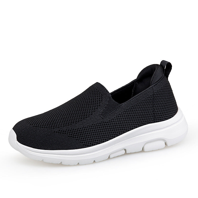 Damen Slip-On Sneaker Atmungsaktives Mesh e Fitnessschuhe
