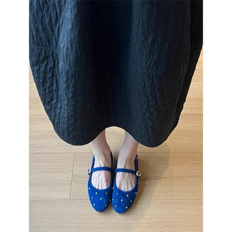 Damen Ballerinas Elegant Strass Verstellbar