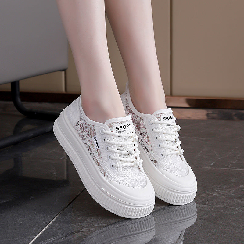 Damen Plateau Sneaker Spitze Modisch Größe 36-41