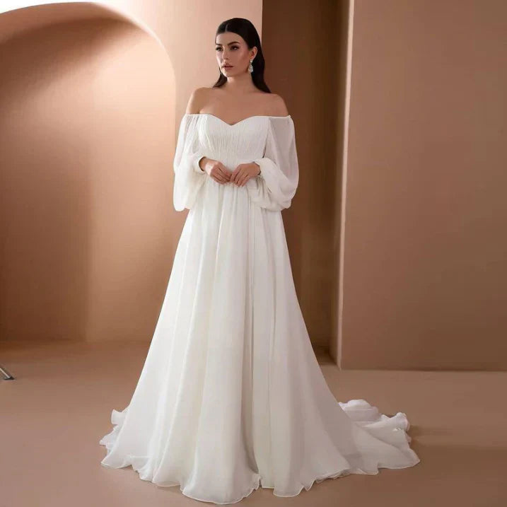 Damen Maxikleid Elegant V-Ausschnitt für Hochzeitsgäste - Norvielle