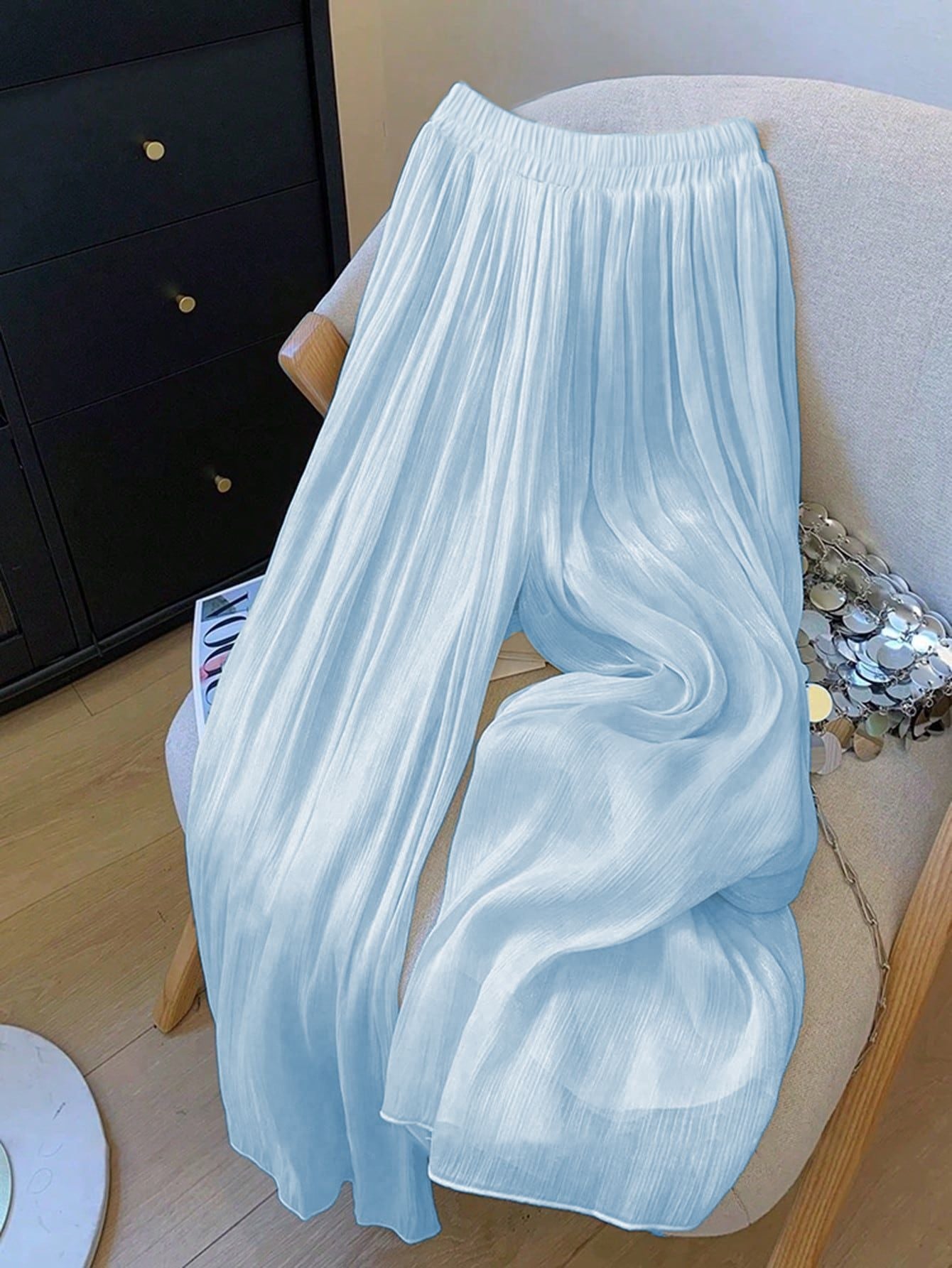 Damenhose Plissee Elastisch Bequem