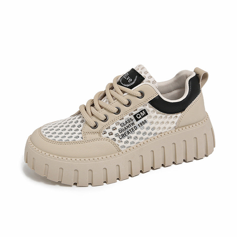 Damen Plateau Sneaker Atmungsaktives Mesh Robust