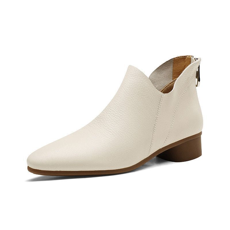 Damen Stiefeletten Elegant Schmal Leder