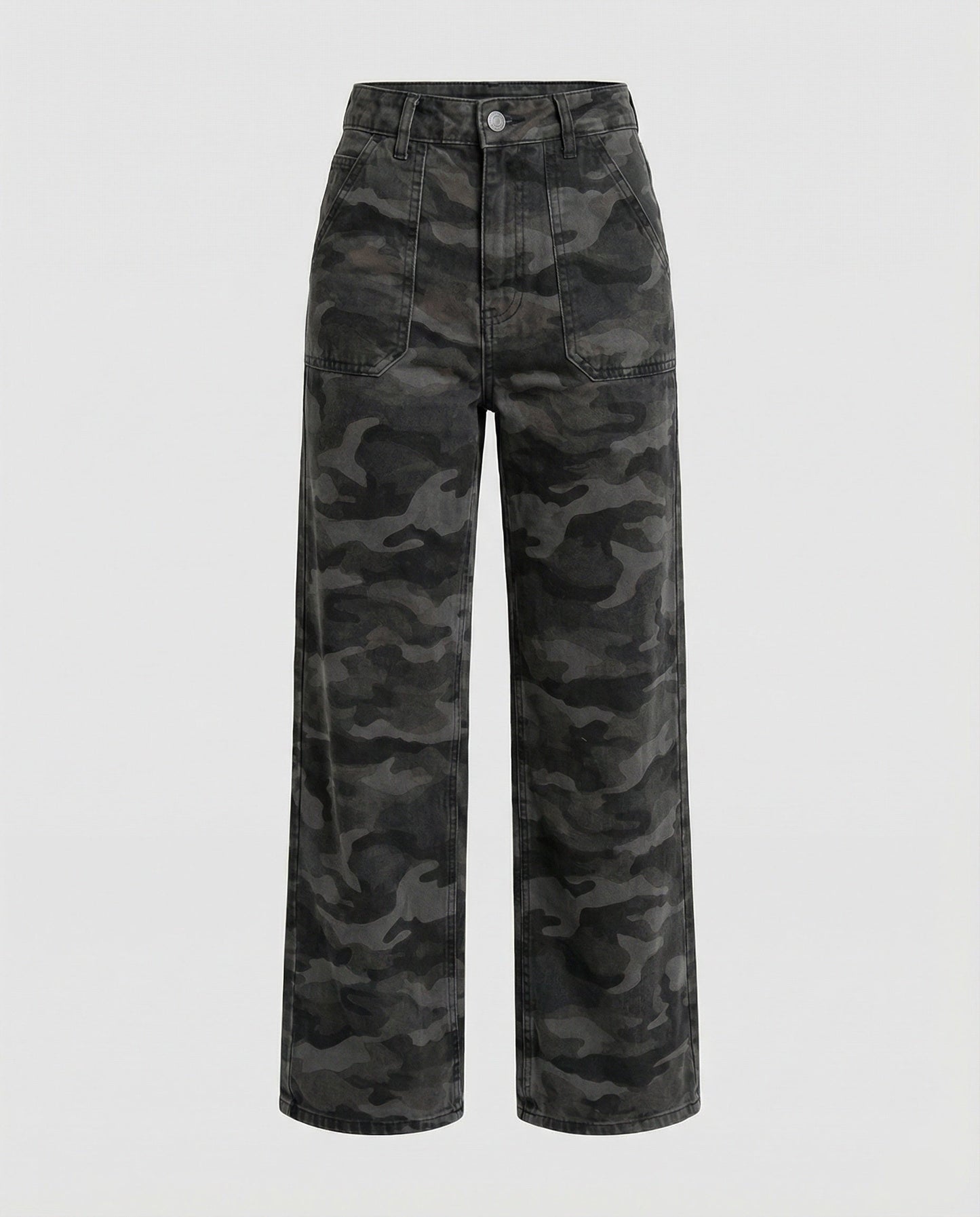 Damen Palazzo-Hose Camouflage Größe XL Hochwand