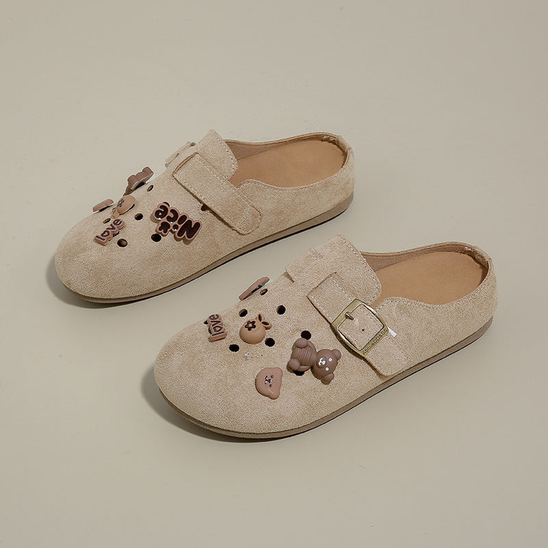 Damen Clogs Tiermotiv Verstellbarer Riemen