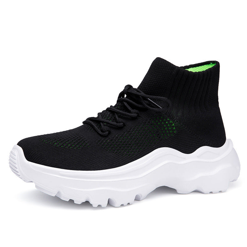 Damen Sneaker Strick Hochkragen Rutschfest Komfortschuhe wird
