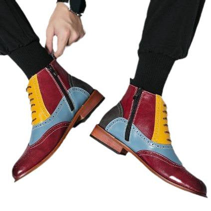 Damen Lederstiefeletten Wintermode