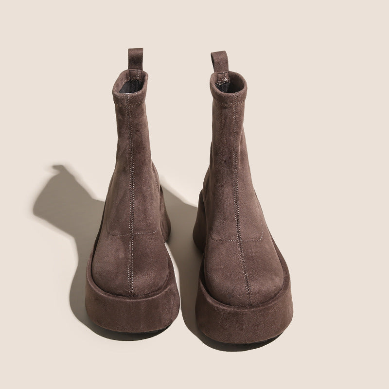 Damen Stiefelette Wildleder