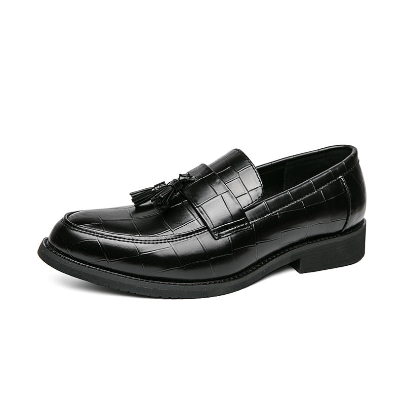 Damen Mokassins Leder Quasten Detail Braun