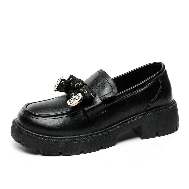 Damen Loafers Chunky Schuhe Gummi Sohle
