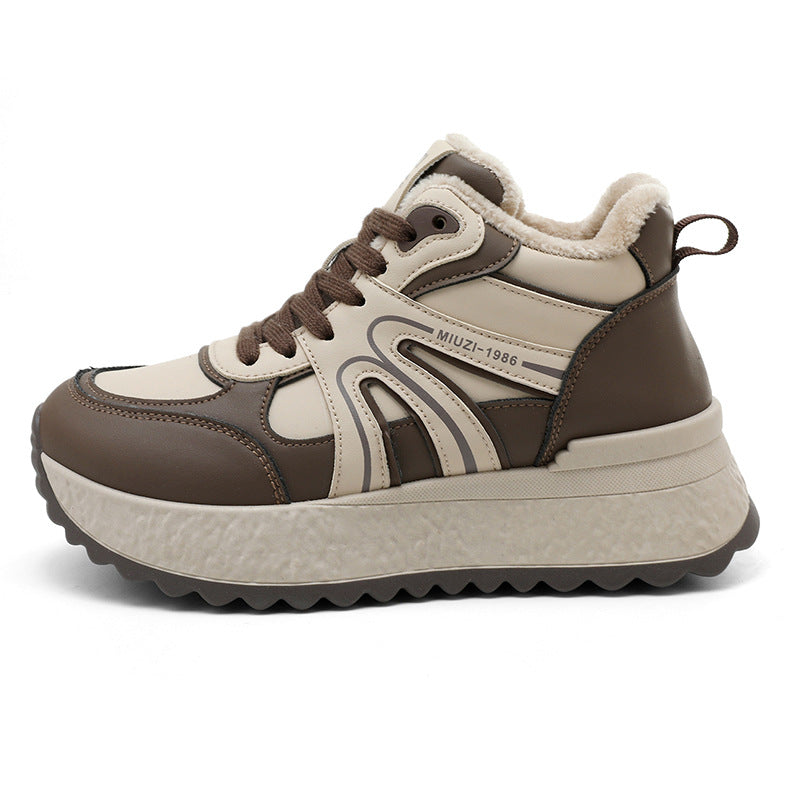 Damen High- Sneaker Warmfleece Innenfutter Rutschfest