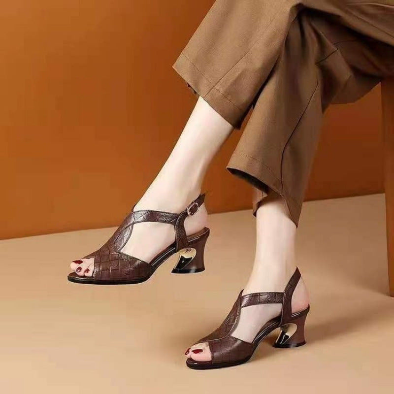Damen Hochhackige Sandalen Riemchen