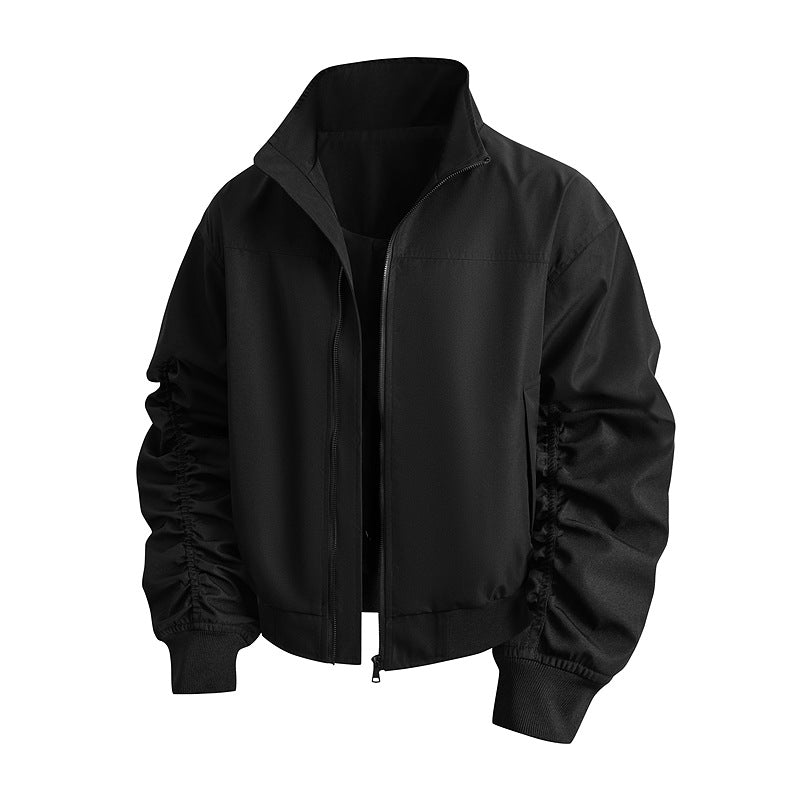 Damen Bomberjacke Stehkragen Elegant