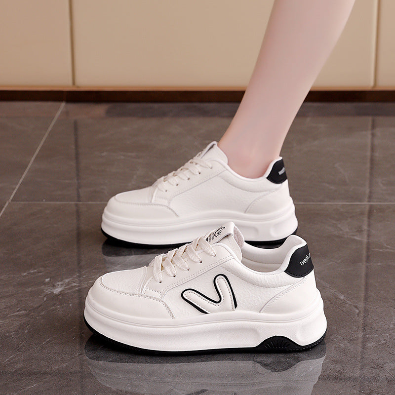 Damen Sneaker Hoch Atmungsaktives Obermaterial Dickes Profil
